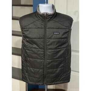 Men's Size Small Patagonia Micro Puff Vest Insulated Full Zip Forge Grey Jacket!